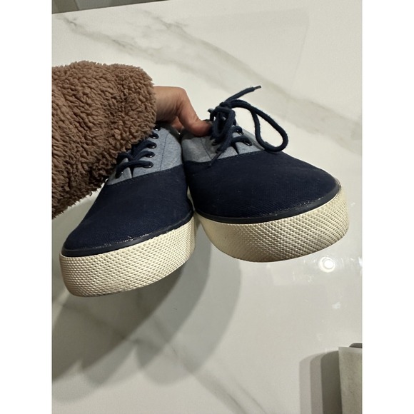 Polo RAlph Lauren Men Forestmont Saddle Canvas Chambray Loafer Size 12 Blue - Picture 4 of 8